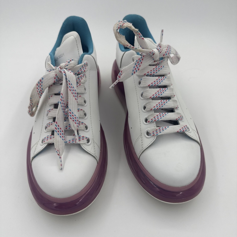 Alexander McQueen White and Purple Sneakers